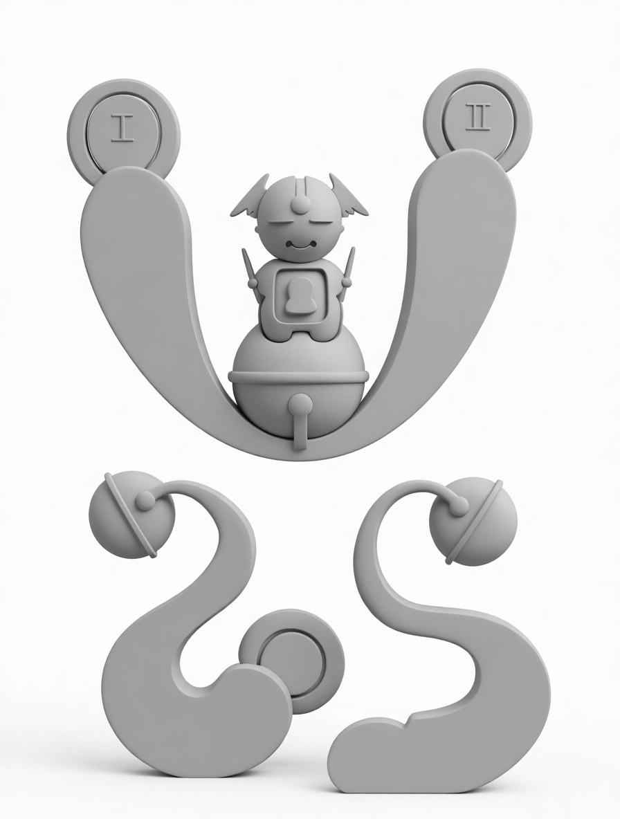 Piemonster Puzzle Figurine free 3D printable STL