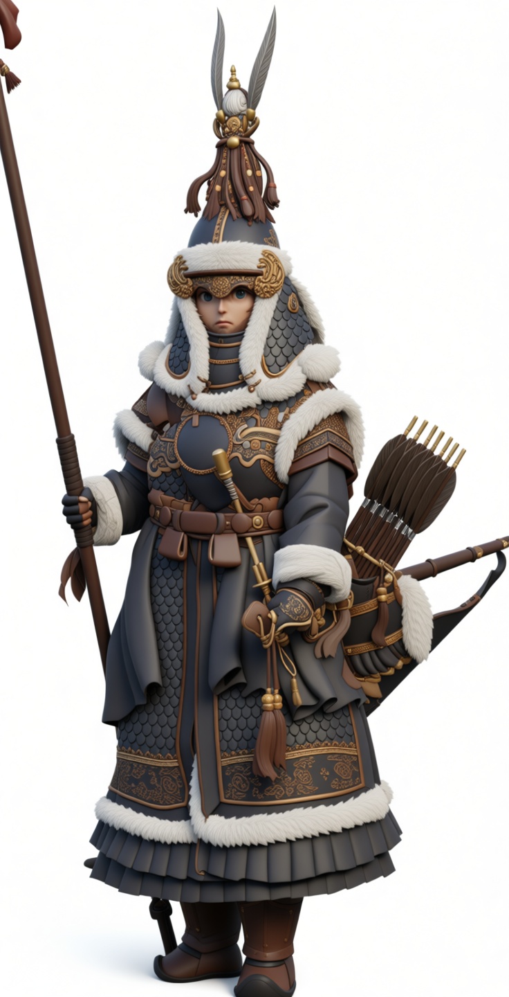 Mongol Archer Figurine free 3D printable STL