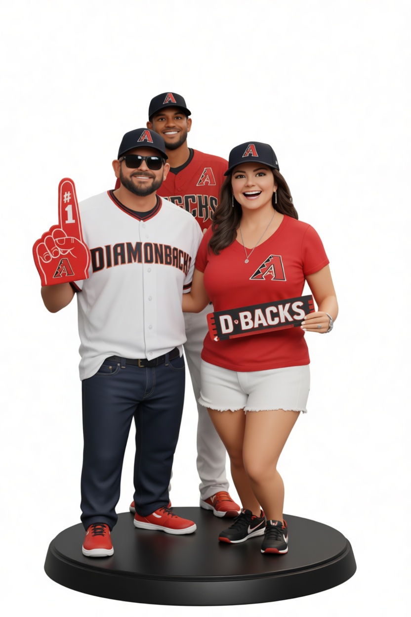 Diamondbacks Fan Figurines free 3D printable STL