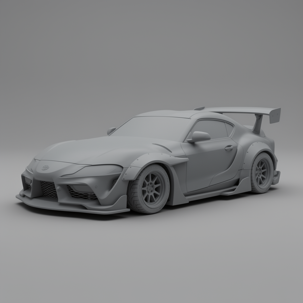 Toyota Supra Widebody Model free 3D printable STL