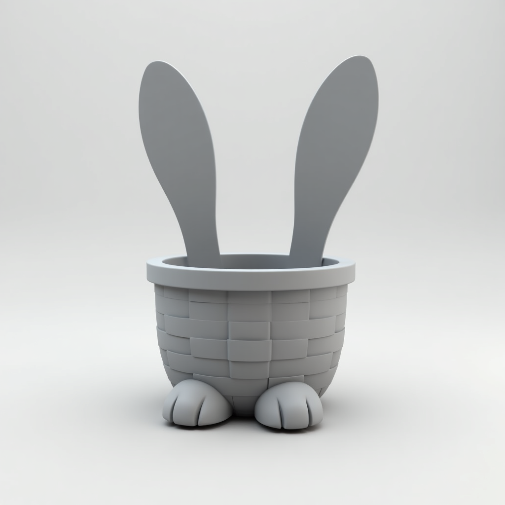 Bunny Basket Design free 3D printable STL