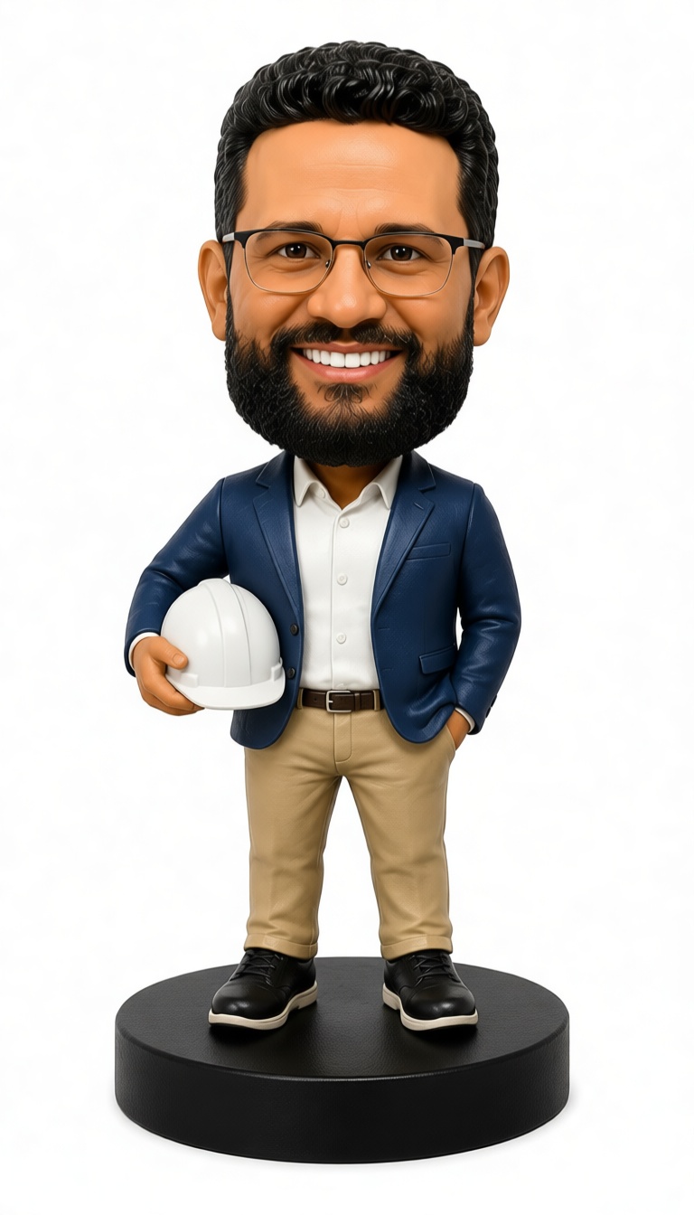 Engineer Bobblehead Figurine free 3D printable STL