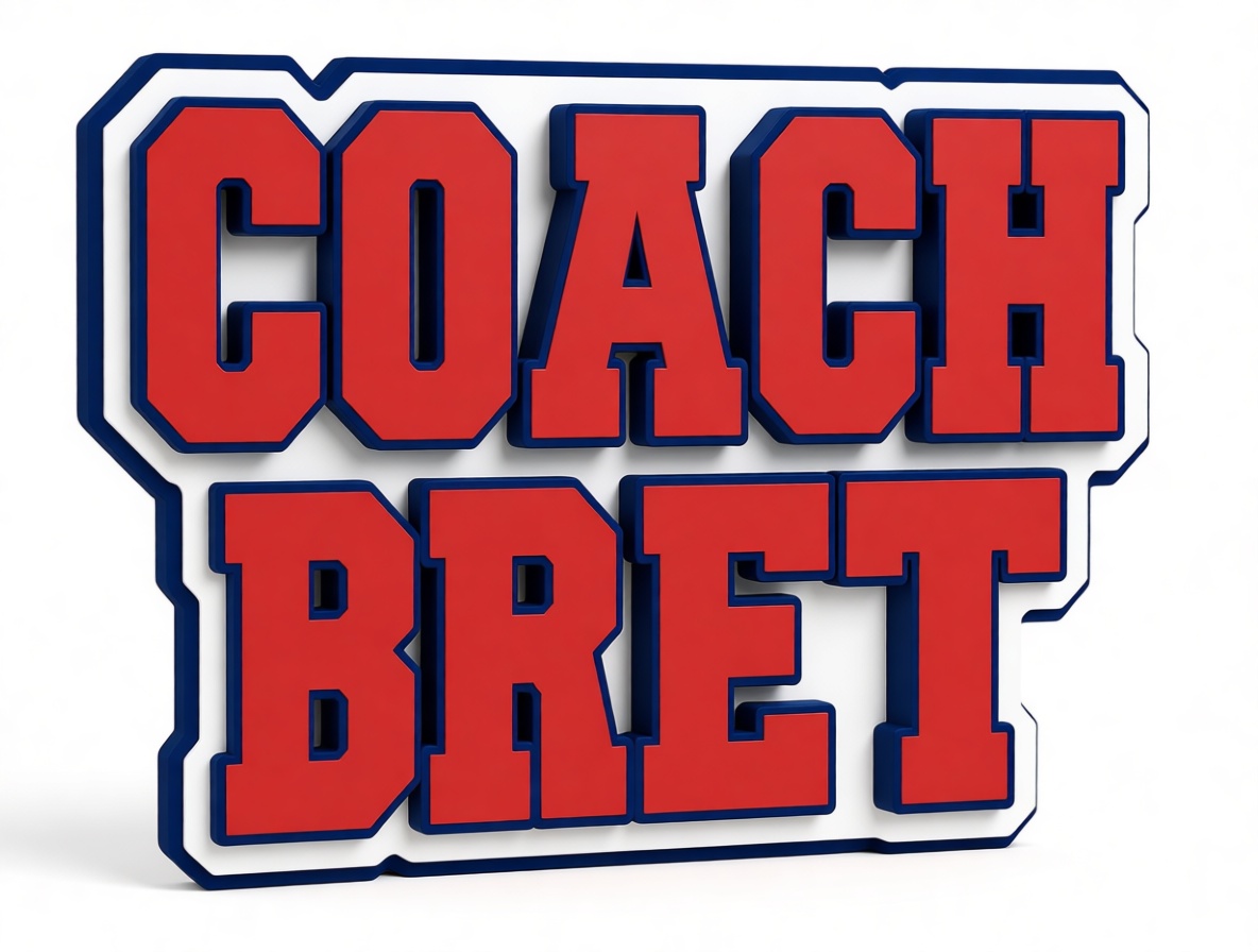 Coach Bret Sign free 3D printable STL