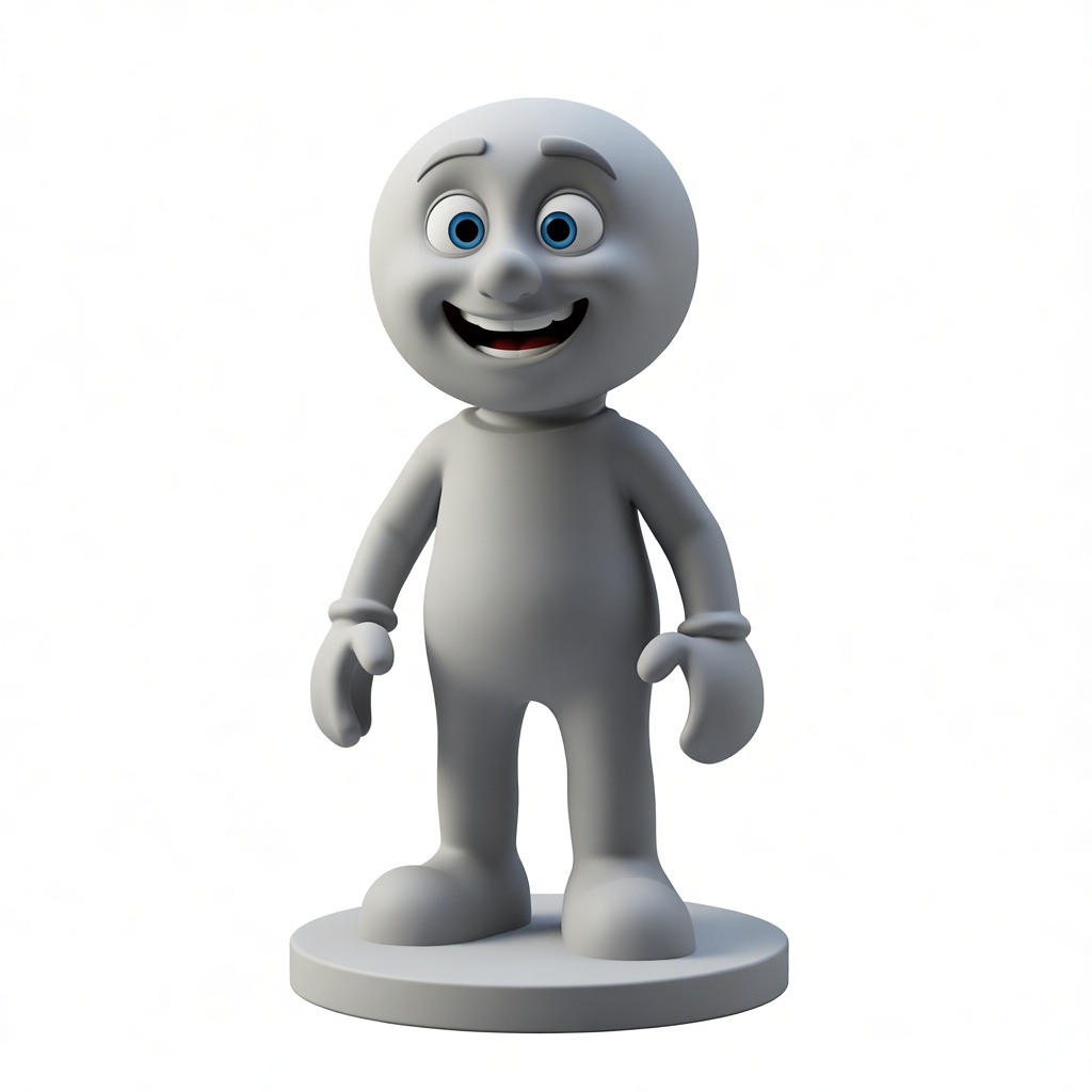 Happy Smiley Figurine free 3D printable STL