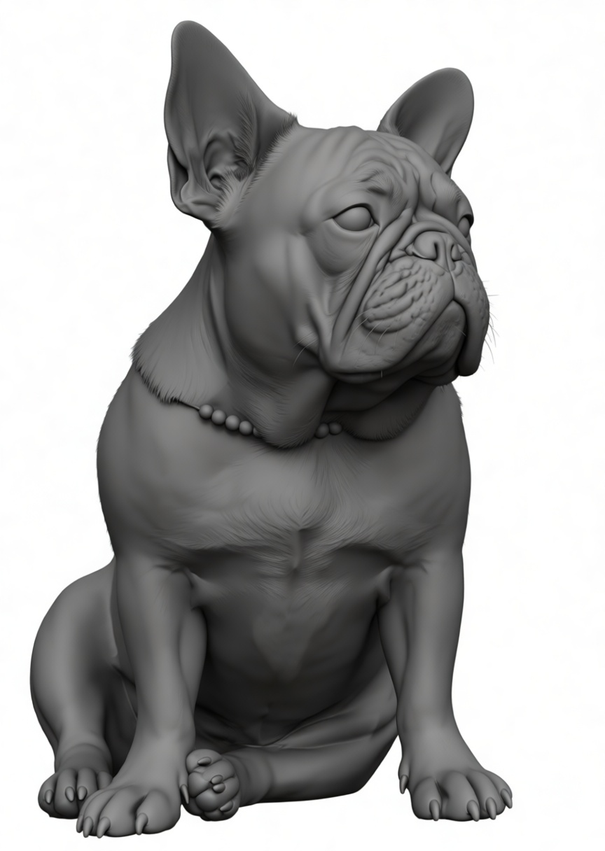 French Bulldog Figurine free 3D printable STL