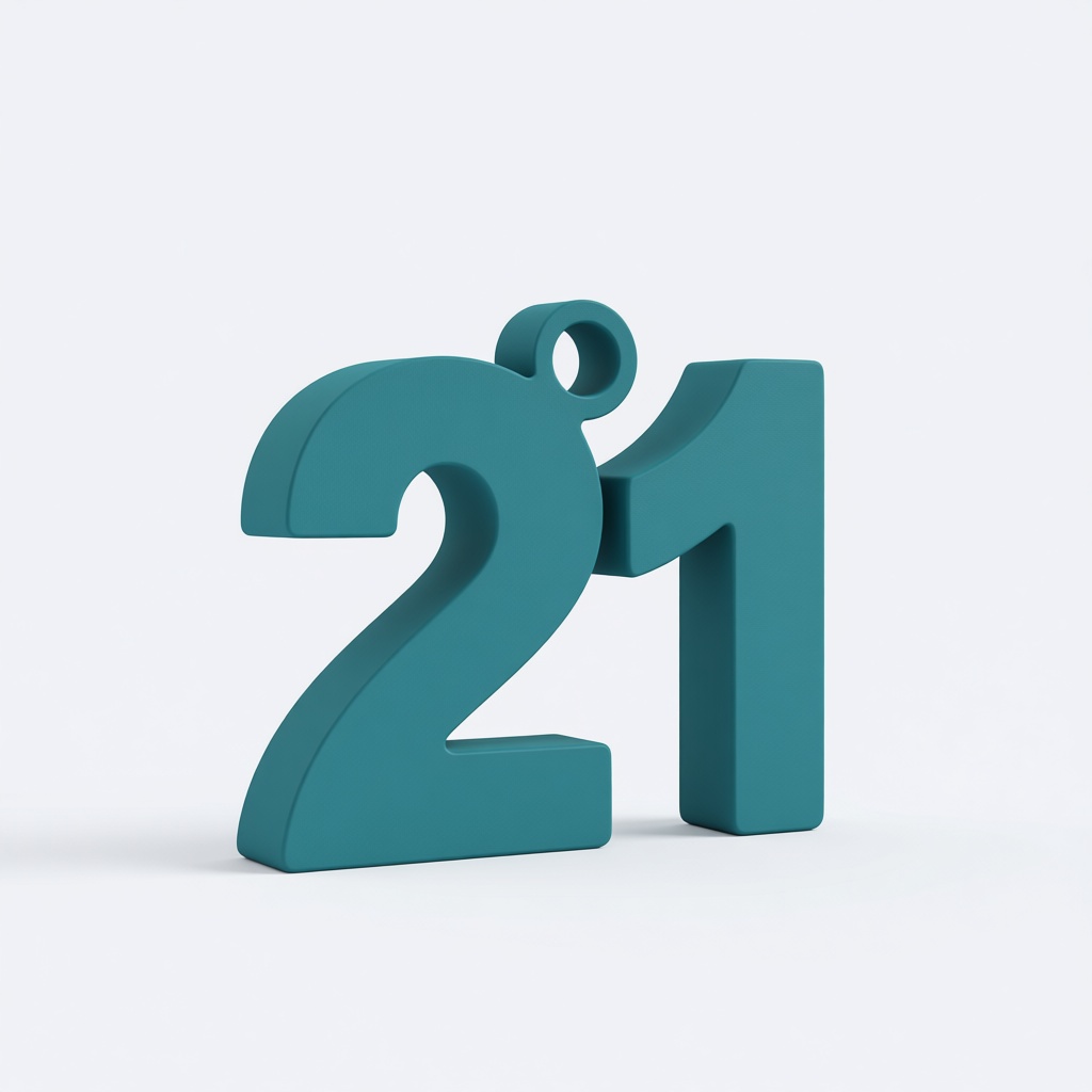 21st Birthday Ornament free 3D printable STL
