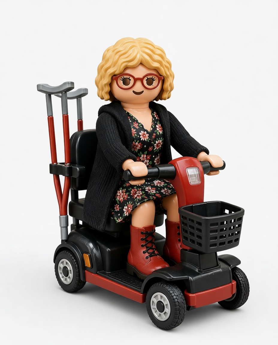 Elderly Woman Scooter Figurine free 3D printable STL