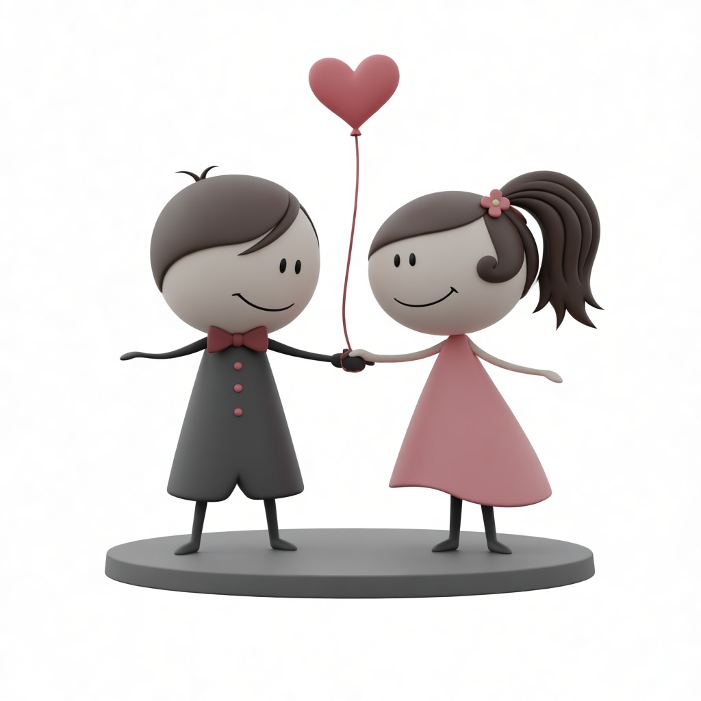 Cute Couple Figurine free 3D printable STL