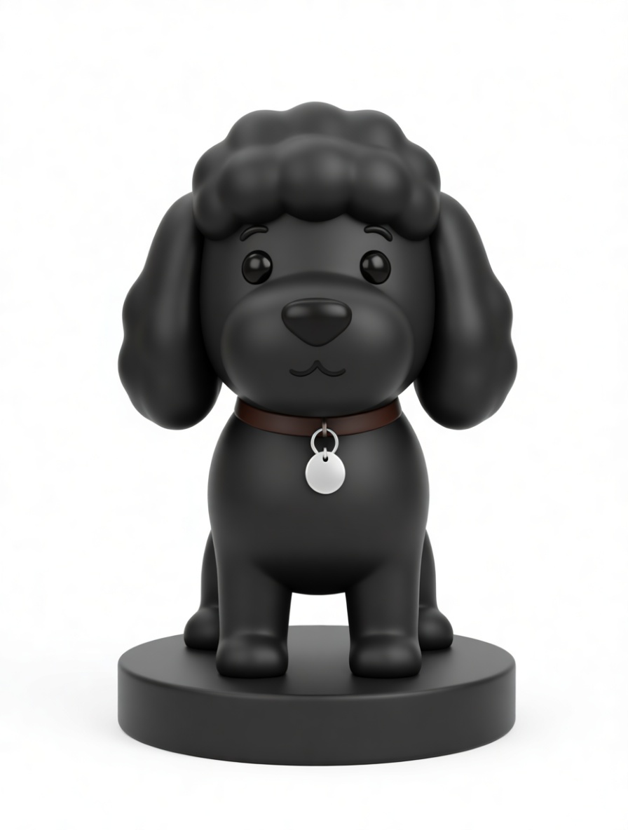 Black Poodle Figurine free 3D printable STL