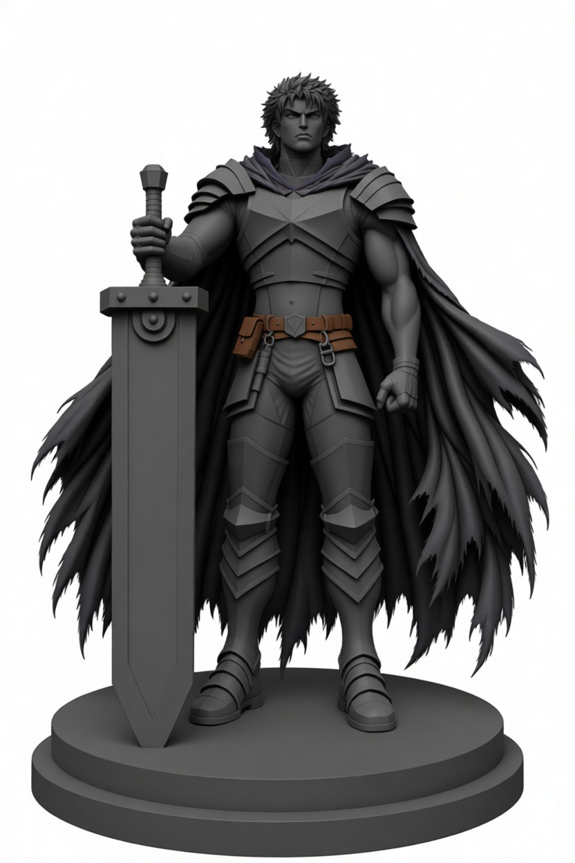 Guts Berserk Figurine free 3D printable STL