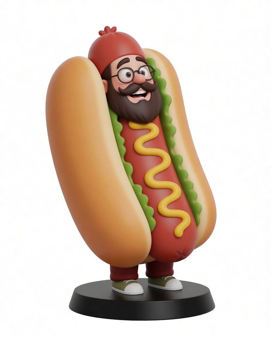 Hot Dog Costume Figurine free 3D printable STL