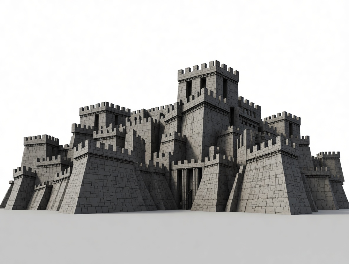 Medieval Fortress Model free 3D printable STL