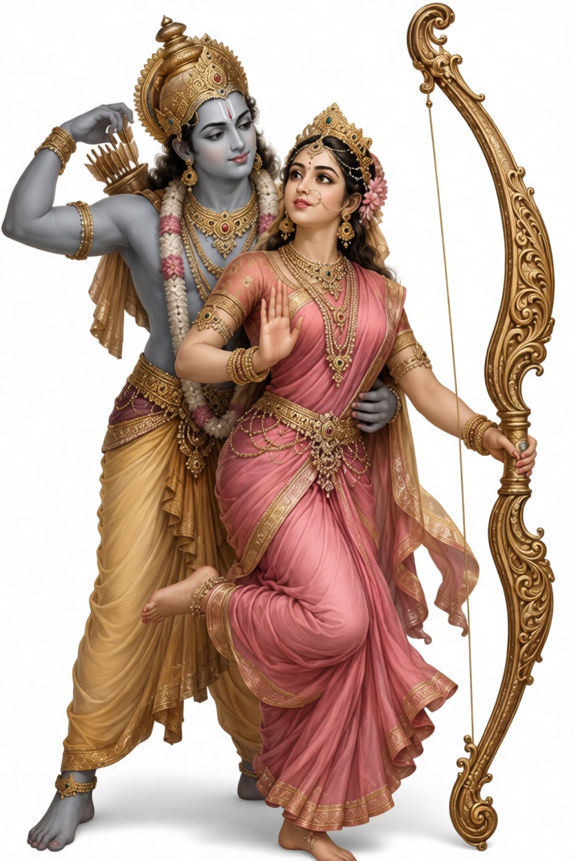 Rama and Sita Figurine free 3D printable STL