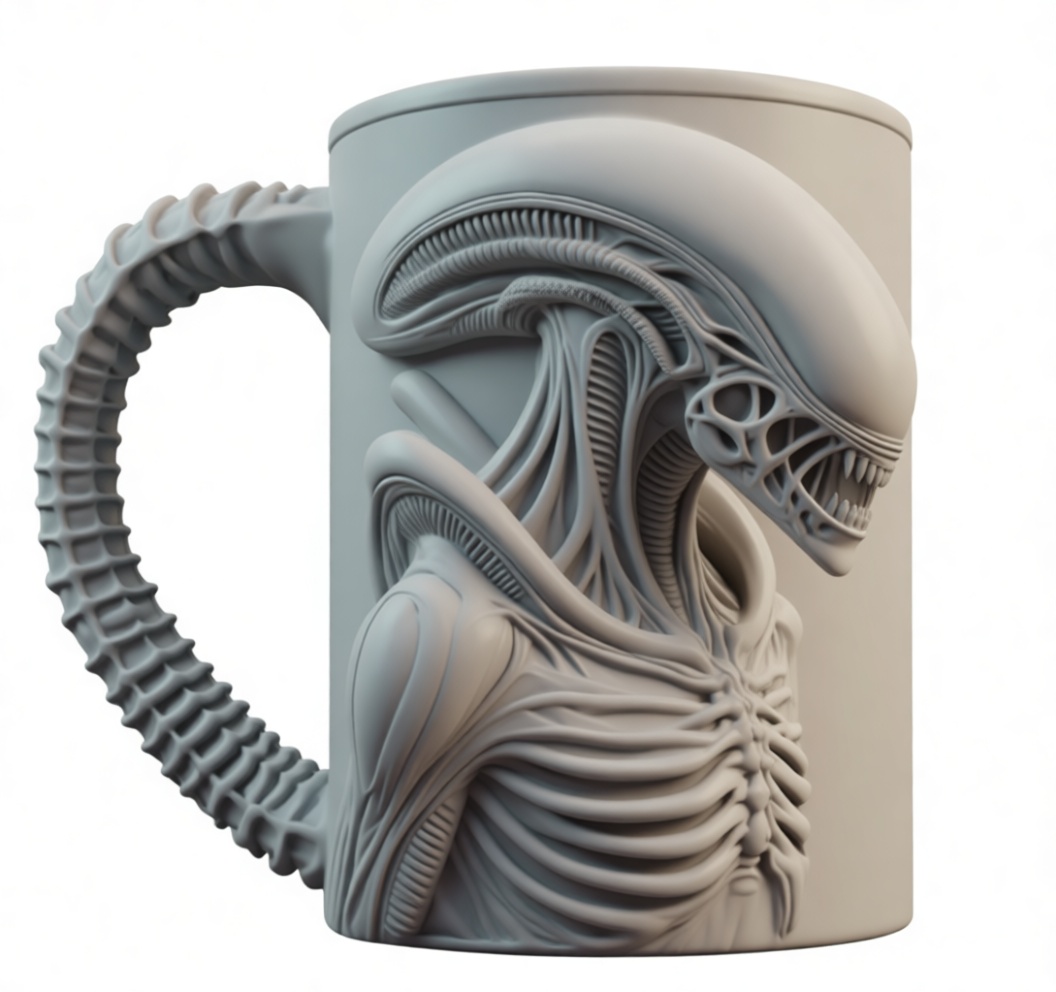 Xenomorph Alien Mug free 3D printable STL