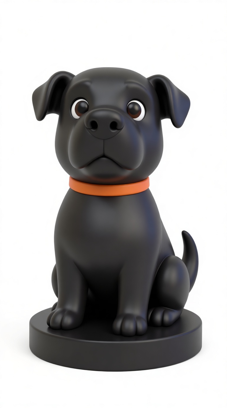 Black Labrador Figurine free 3D printable STL