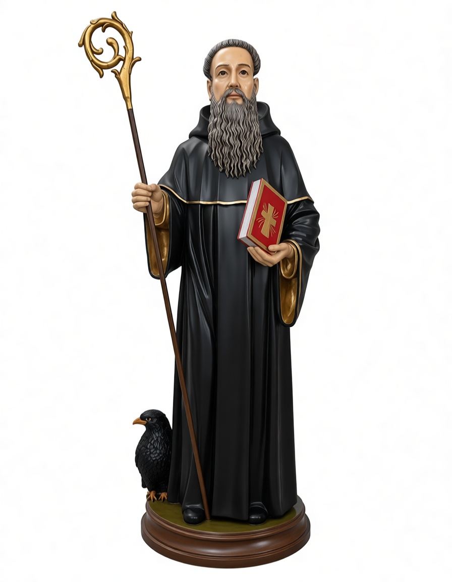 Saint Benedict Figurine free 3D printable STL