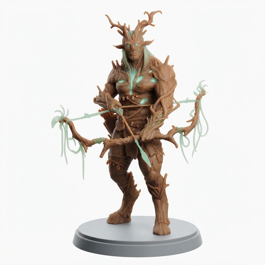 Forest Spirit Archer Figurine free 3D printable STL