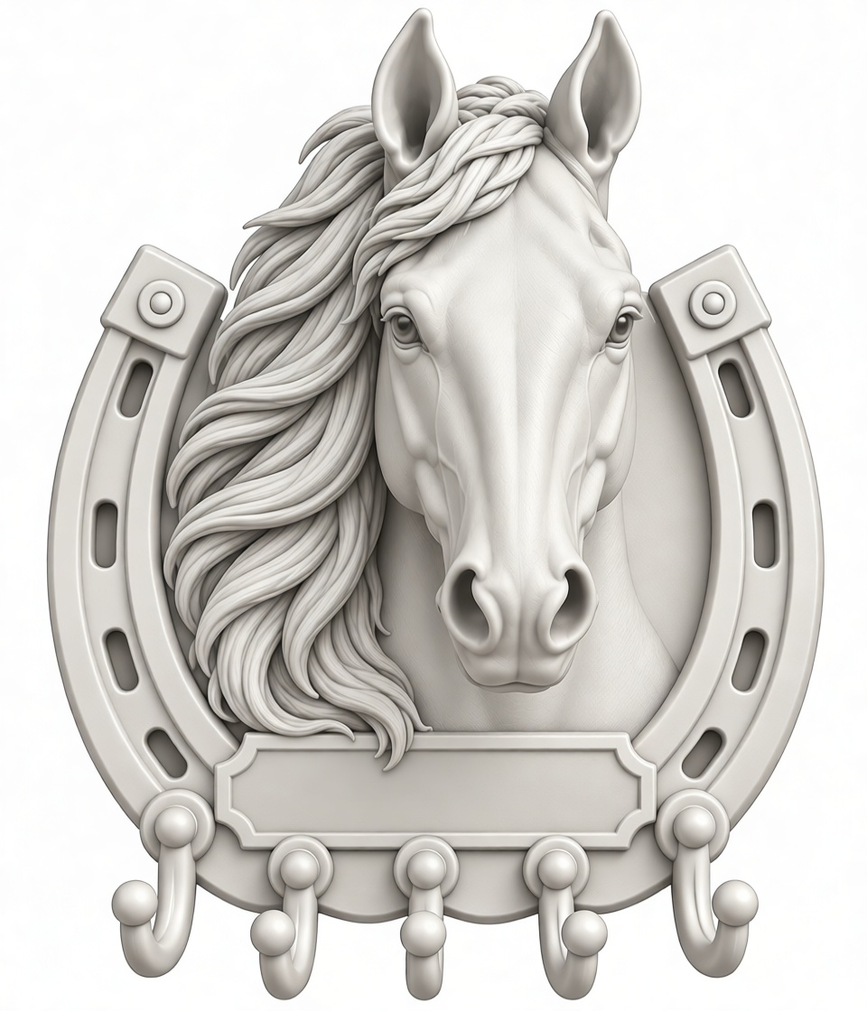 Horse Head Wall Hook free 3D printable STL