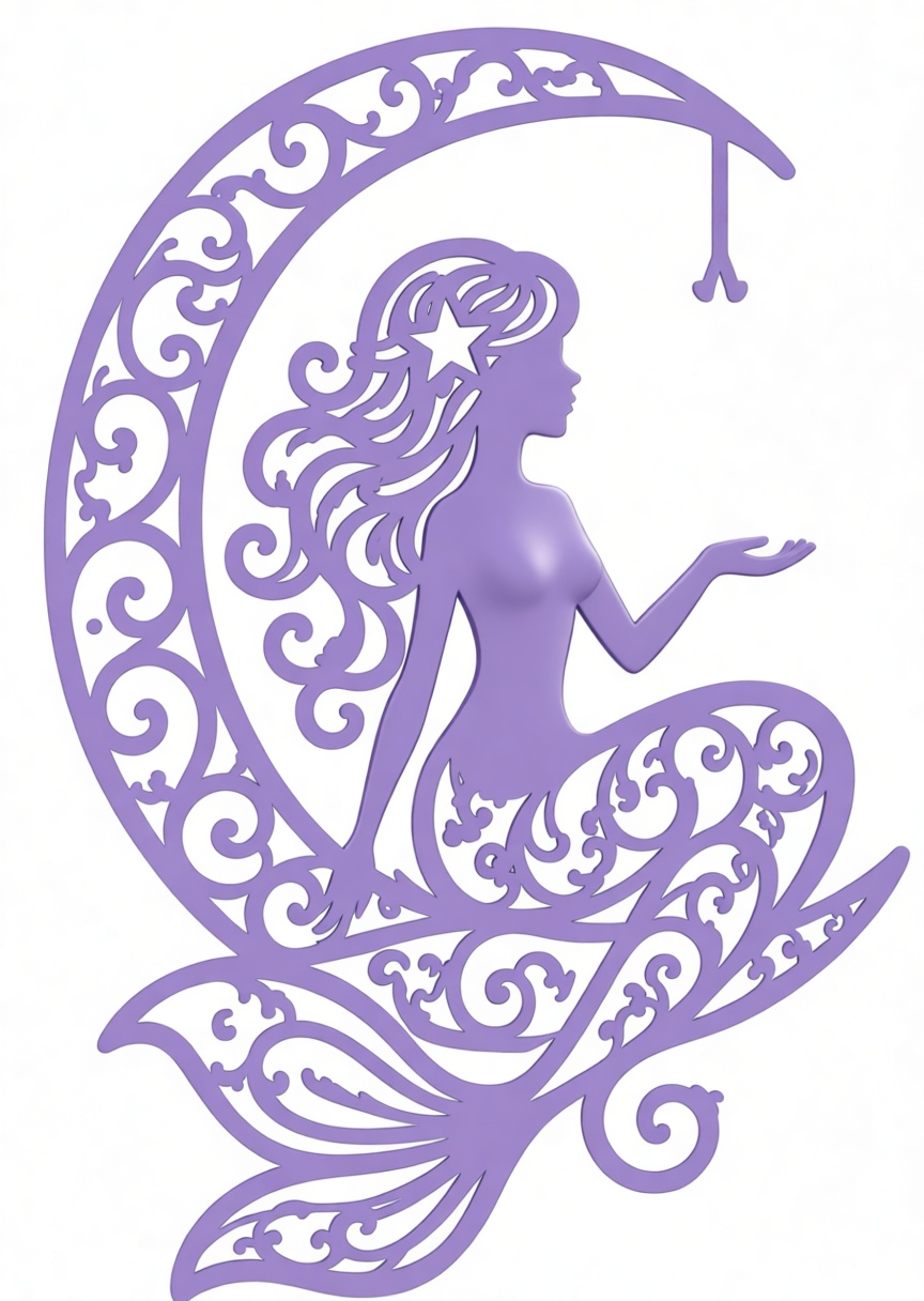 Decorative Mermaid Wall Art free 3D printable STL
