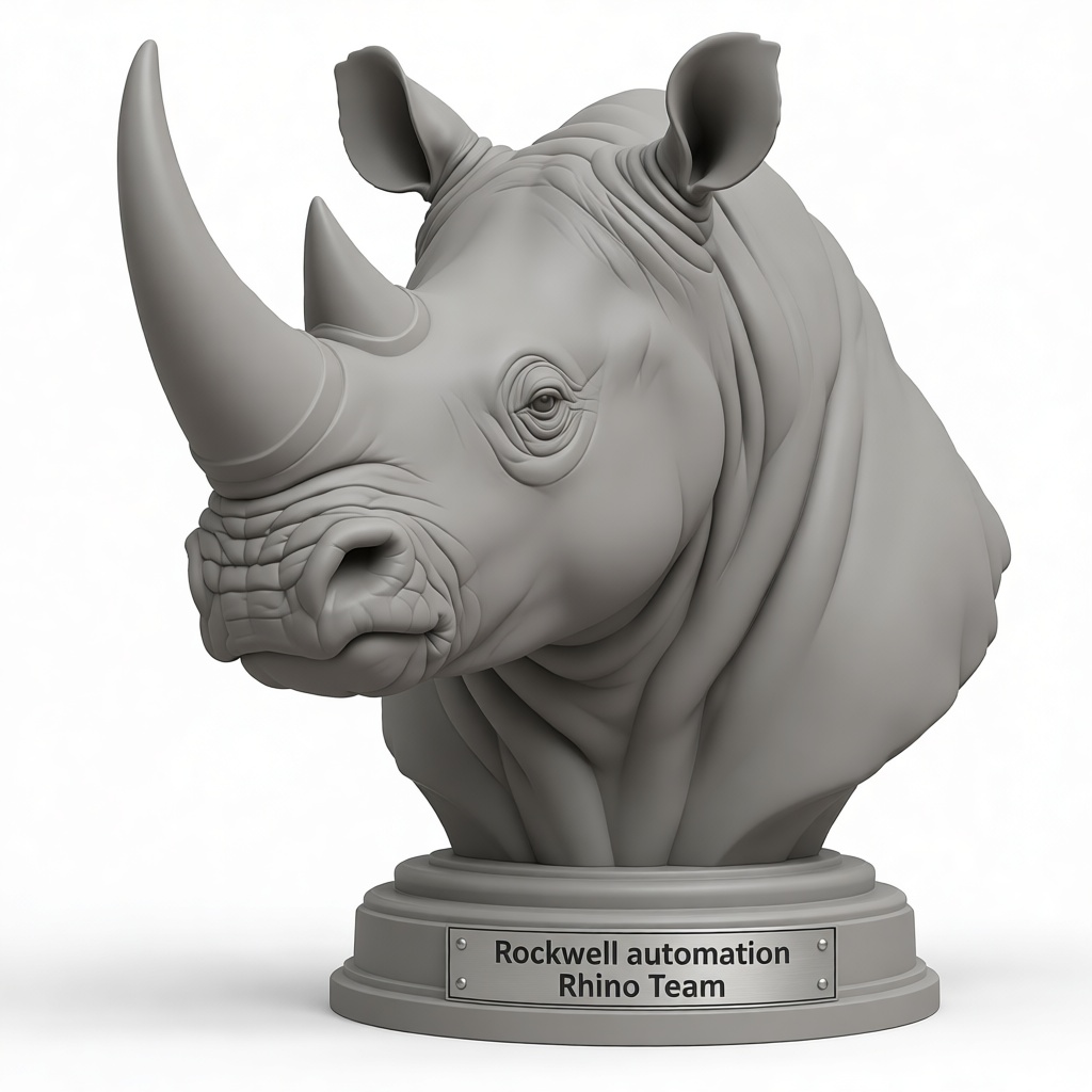 Black Rhinoceros Bust free 3D printable STL