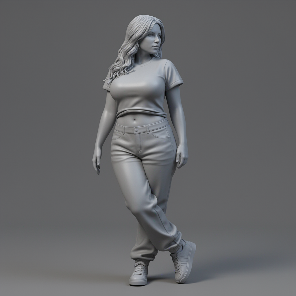 Curvy Woman Bust free 3D printable STL
