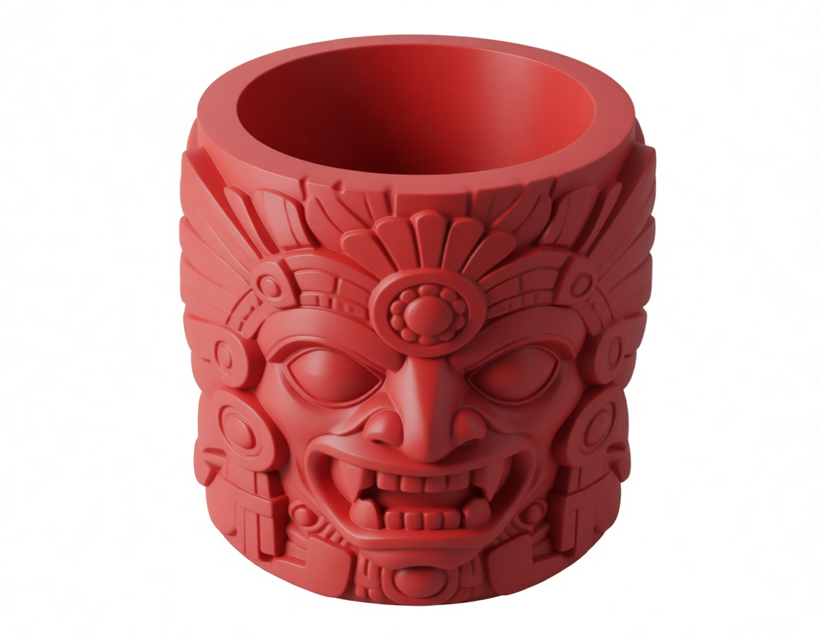 Aztec Warrior Tiki Mug free 3D printable STL