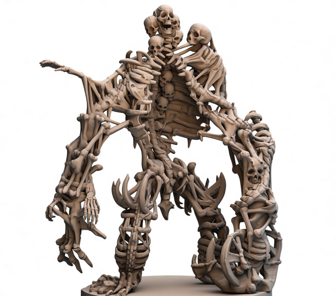 Bone Golem Figurine free 3D printable STL