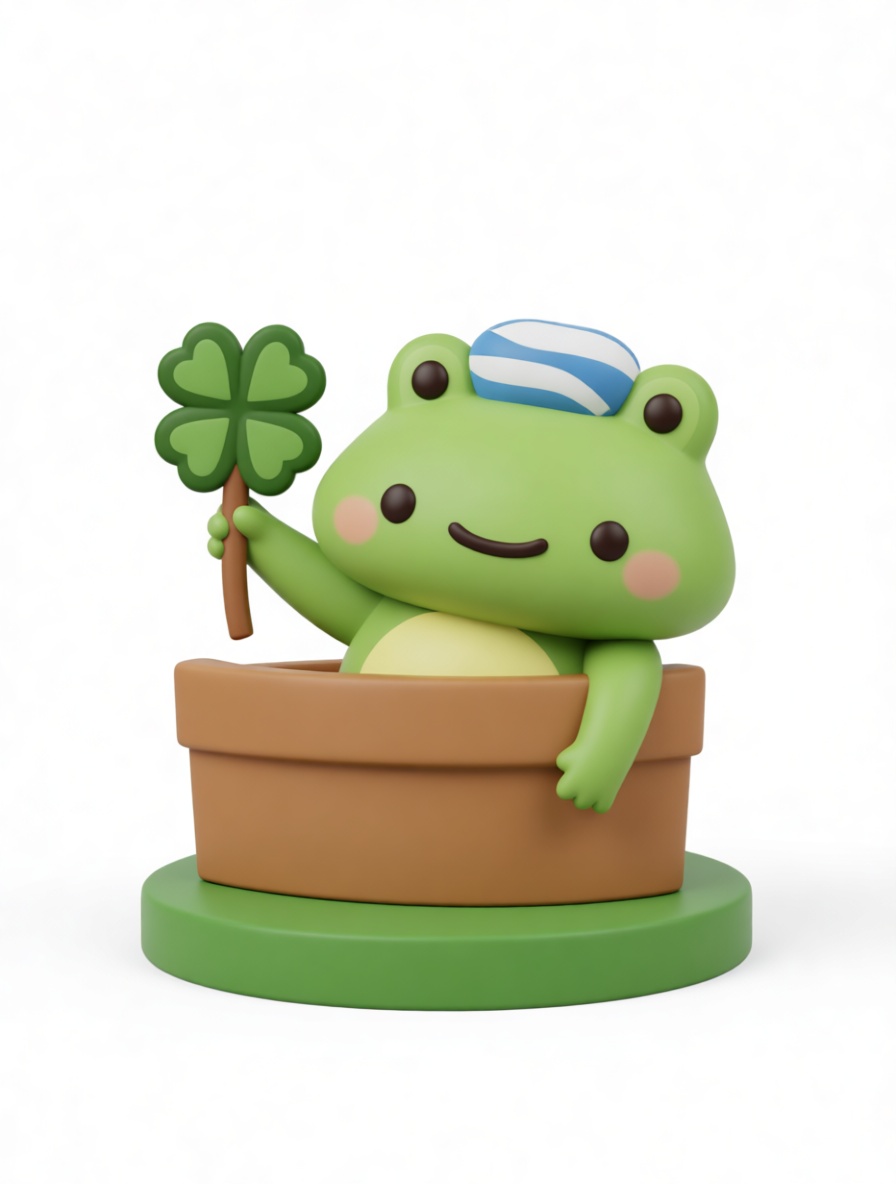 Lucky Frog Figurine free 3D printable STL