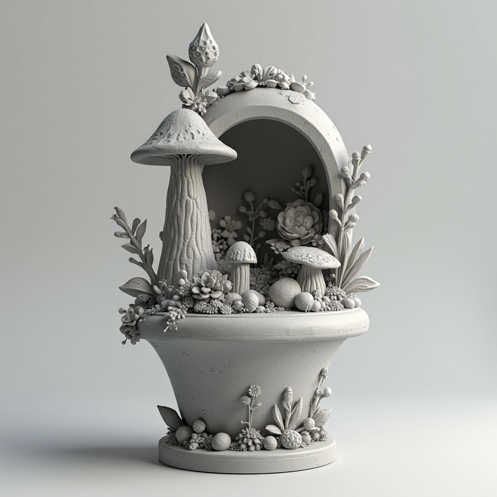 Fairy Garden Flower Pot free 3D printable STL