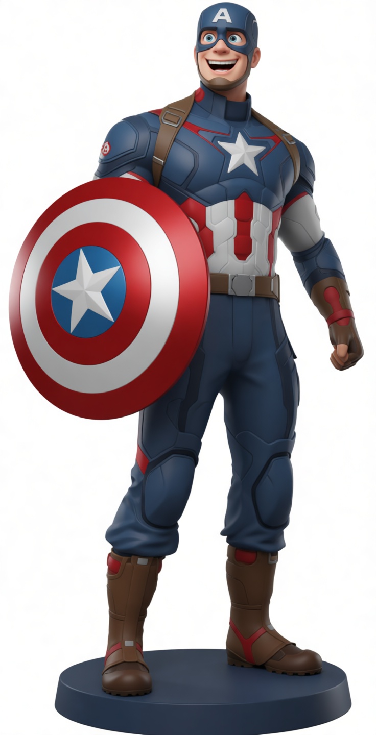 Captain America Figurine free 3D printable STL