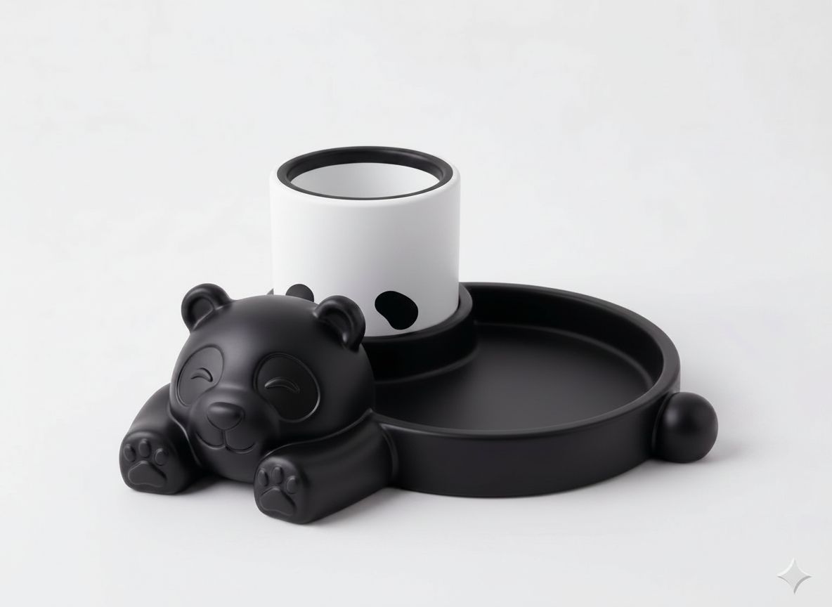 Sleeping Panda Desk Organizer free 3D printable STL