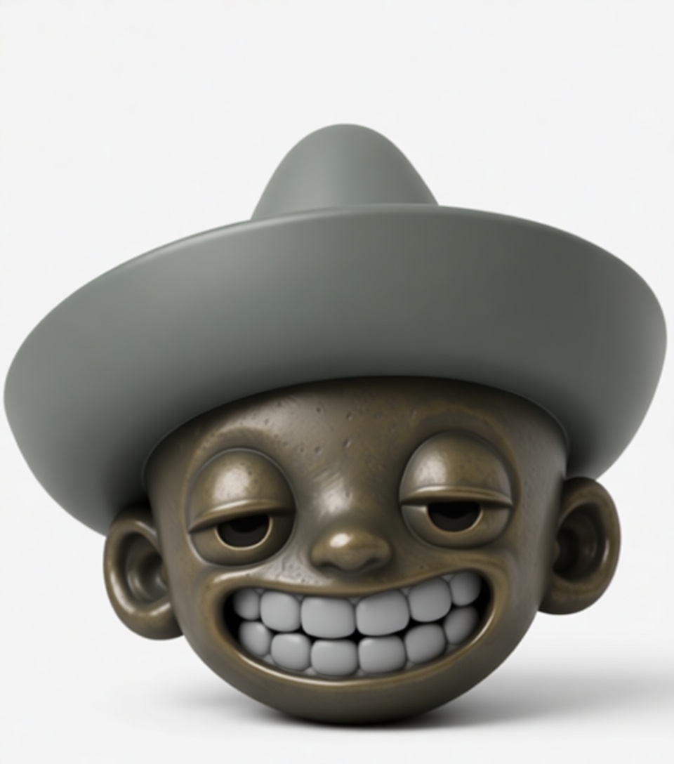 Grinning Cartoon Head Figurine free 3D printable STL