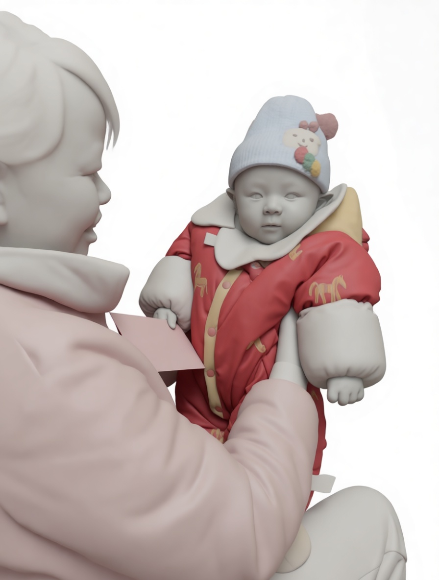 Infant in Winter Suit Figurine free 3D printable STL