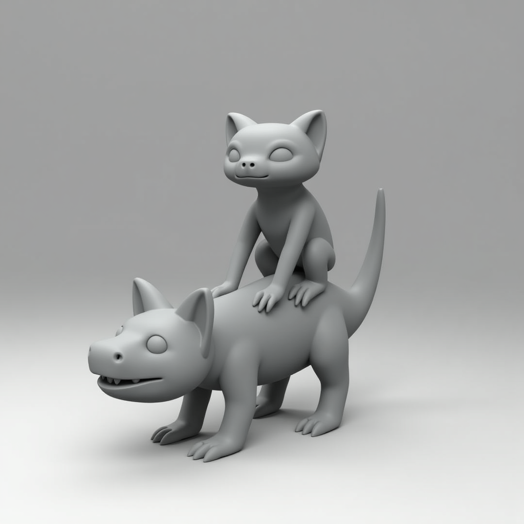 Moveable Cat Dragon Lizard free 3D printable STL