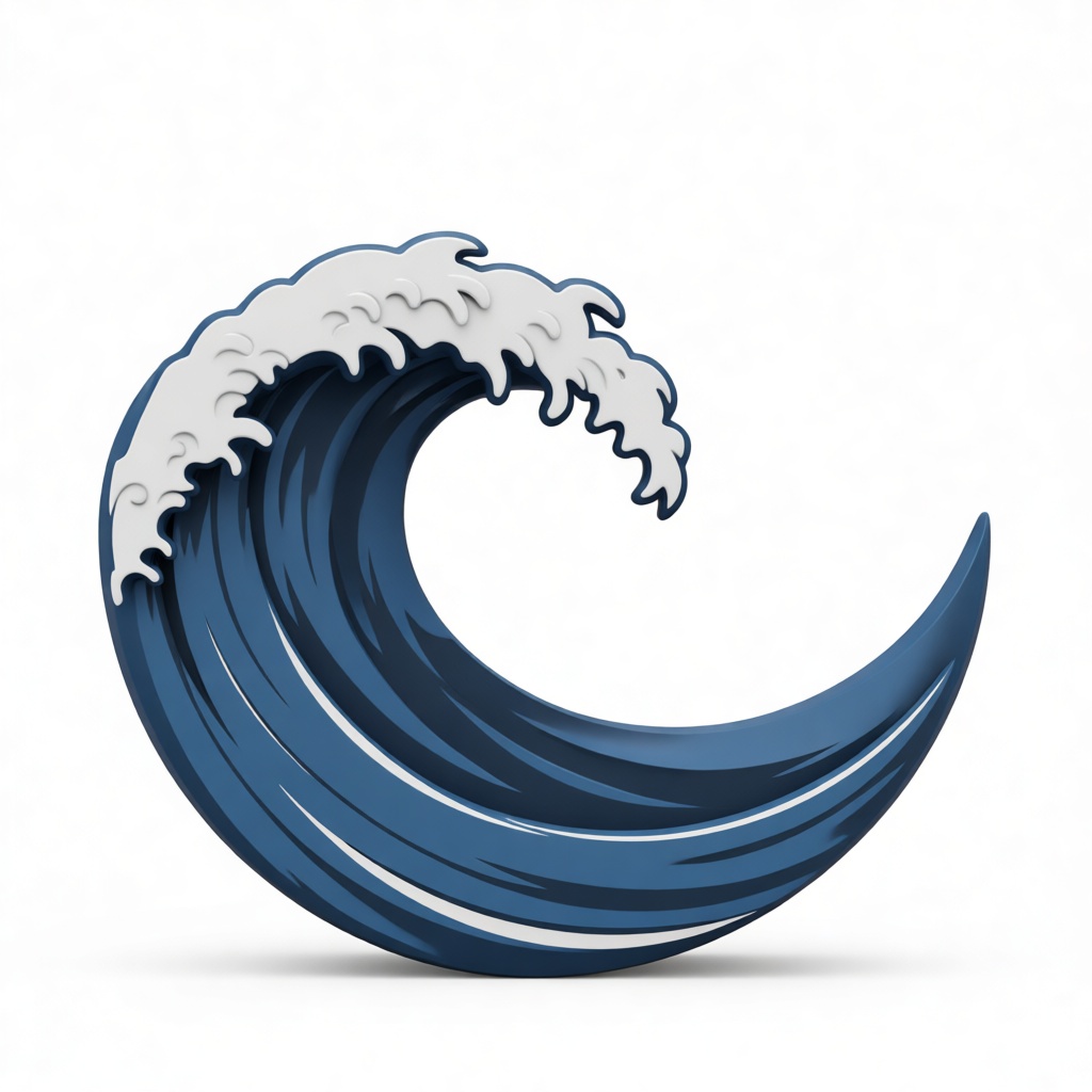 Great Wave Sculpture free 3D printable STL