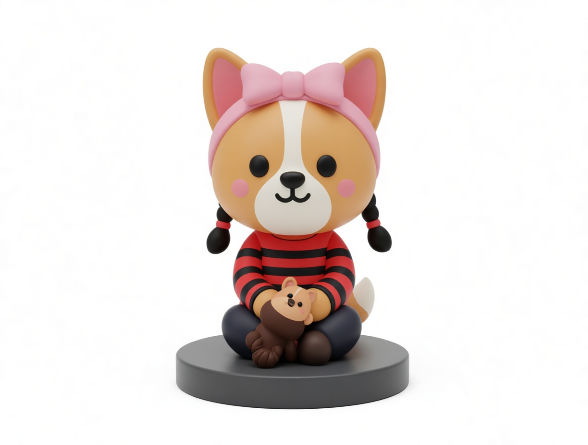 Corgi Girl Figurine free 3D printable STL