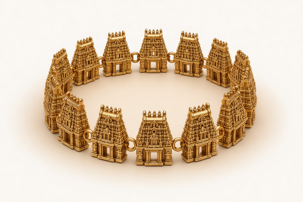Dravidian Temple Bracelet free 3D printable STL
