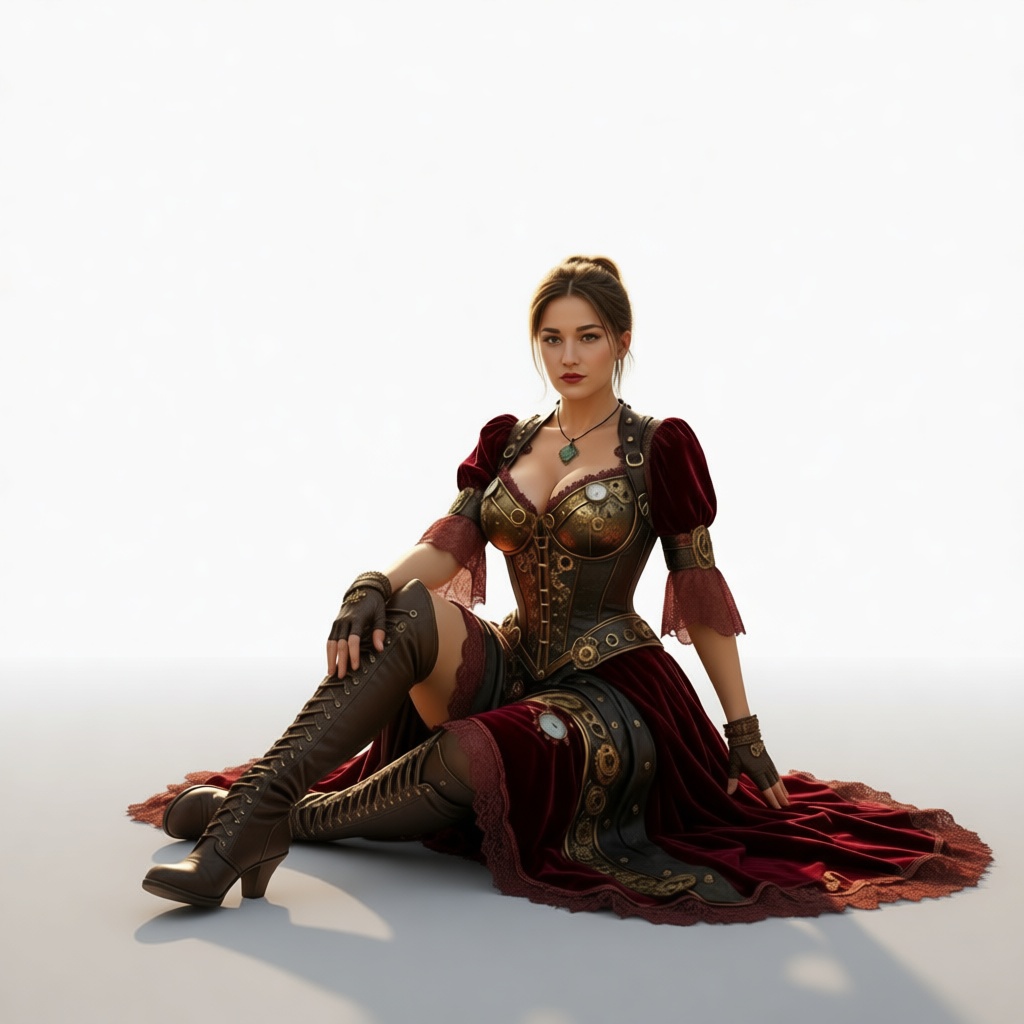 Steampunk Woman Figurine free 3D printable STL
