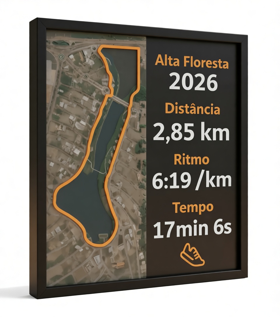 Alta Floresta Running Route Plaque free 3D printable STL