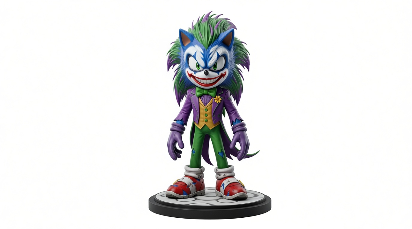 Sonic Joker Figurine free 3D printable STL