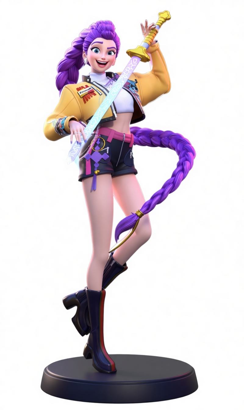 Jinx Arcane Figurine free 3D printable STL