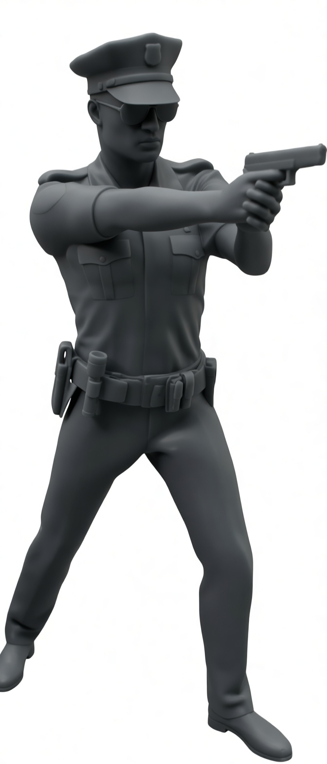 Police Officer Figurine free 3D printable STL