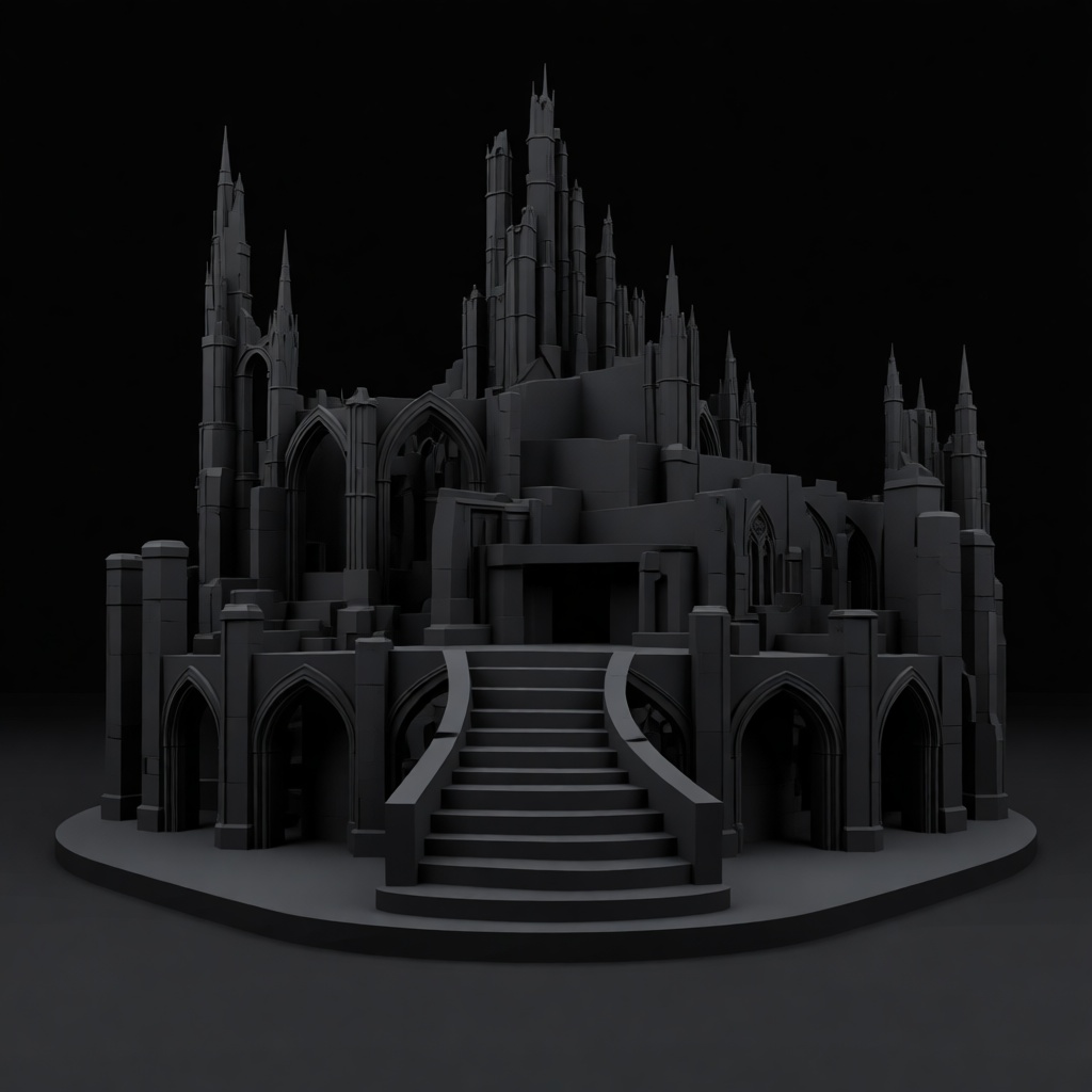Gothic Fantasy Castle Model free 3D printable STL