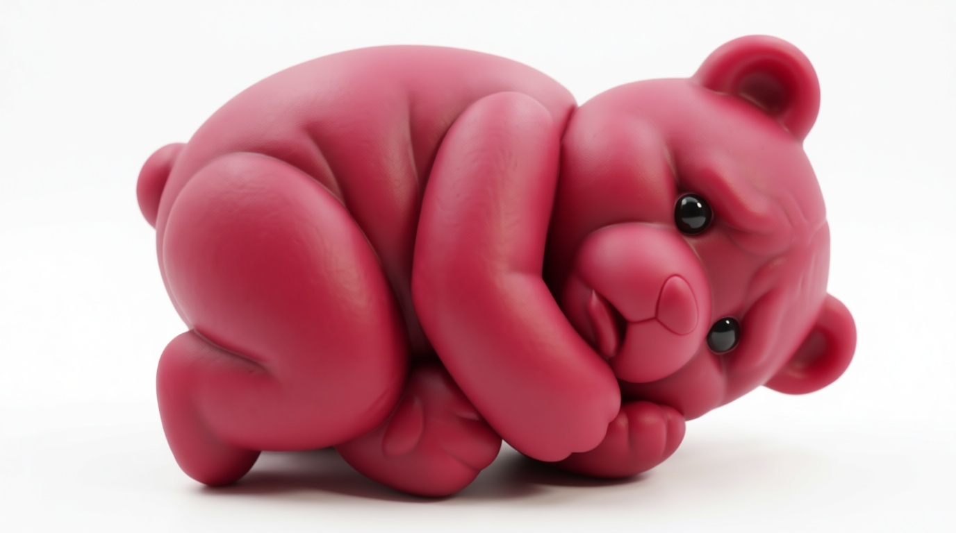 Sleeping Teddy Bear Figurine - Free 3D Printable STL File