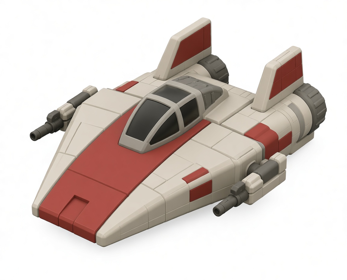 V-19 Torrent Starfighter Model free 3D printable STL