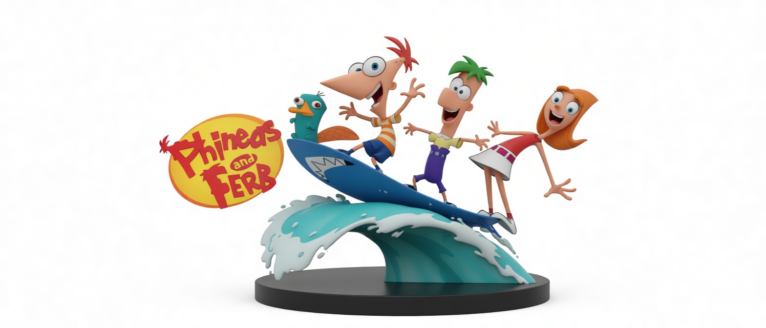 Phineas and Ferb Statue free 3D printable STL