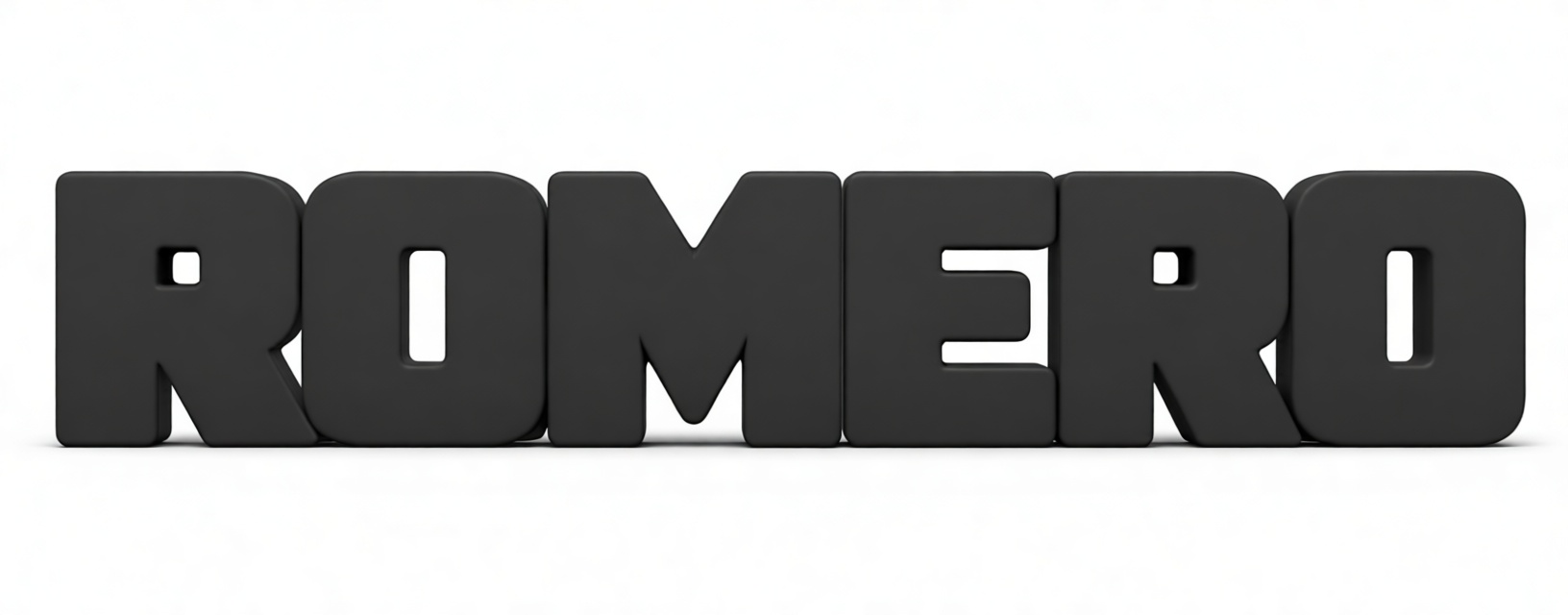 Romero Text Sculpture free 3D printable STL