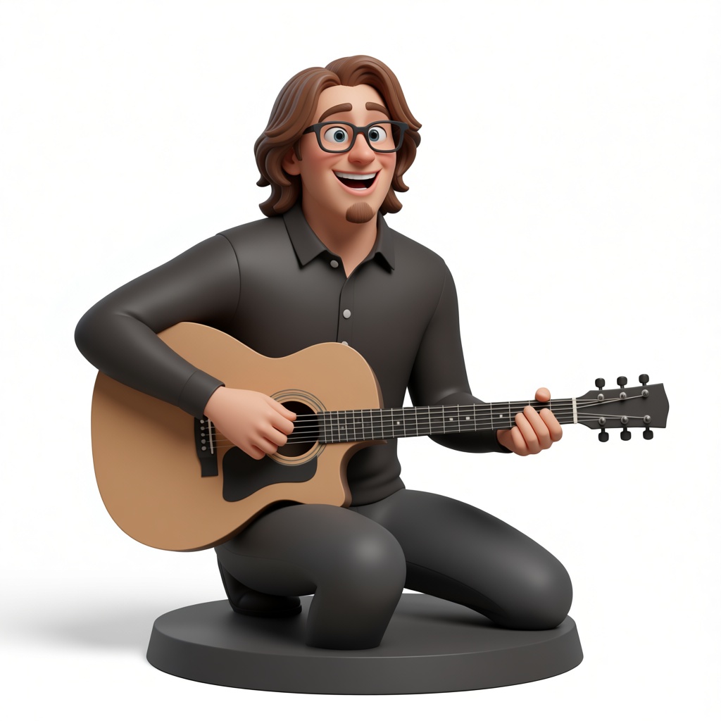 Male Guitarist Figurine free 3D printable STL