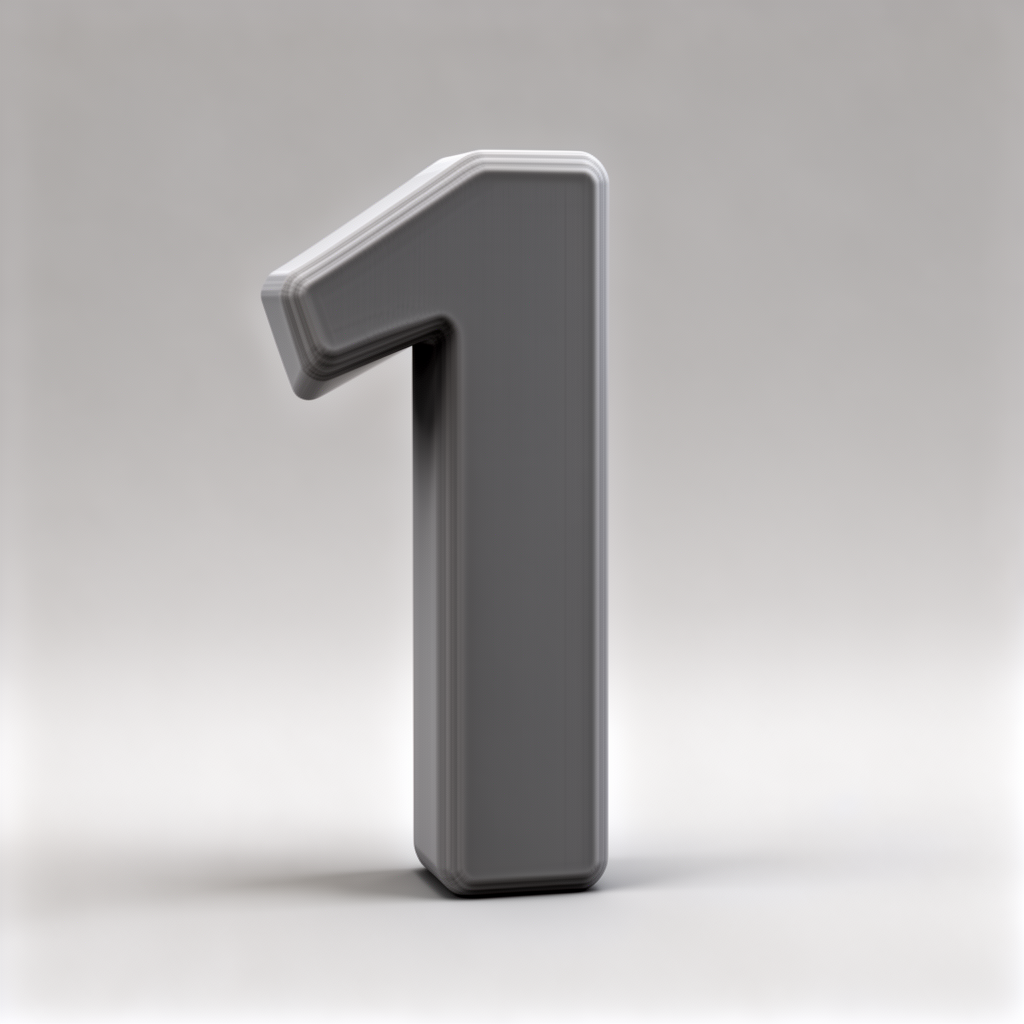Number One Figurine free 3D printable STL