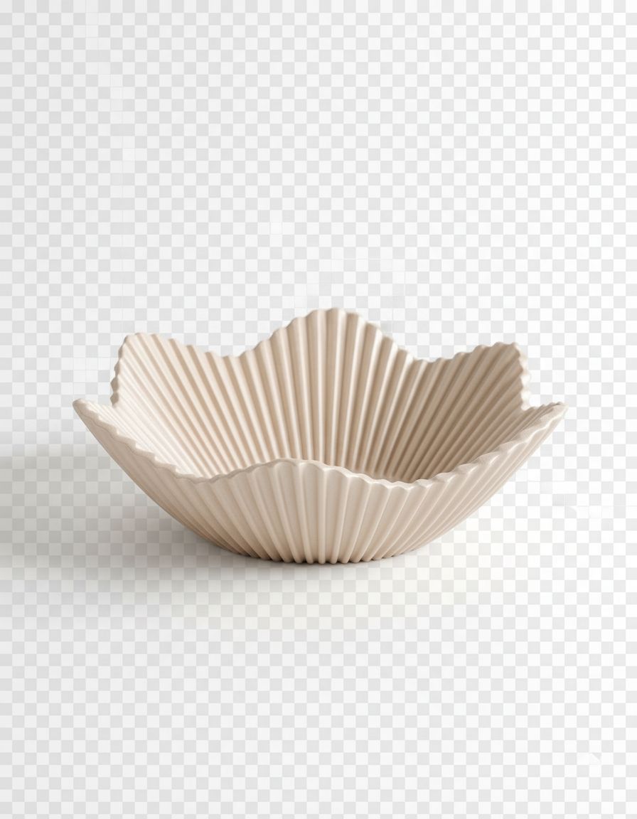 Fluted Ceramic Bowl free 3D printable STL